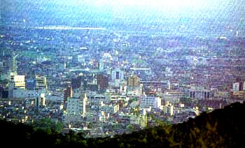 金山山頂から見た太田の写真
