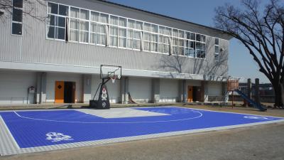 休泊小学校ミニバスケットボールコート工事