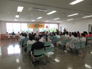 尾島町車で実施した歓迎式の様子