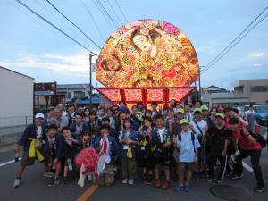 ねぷたと一緒に弘前市・太田市団員記念撮影