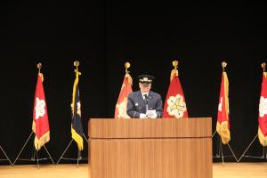 太田市長による式辞の様子