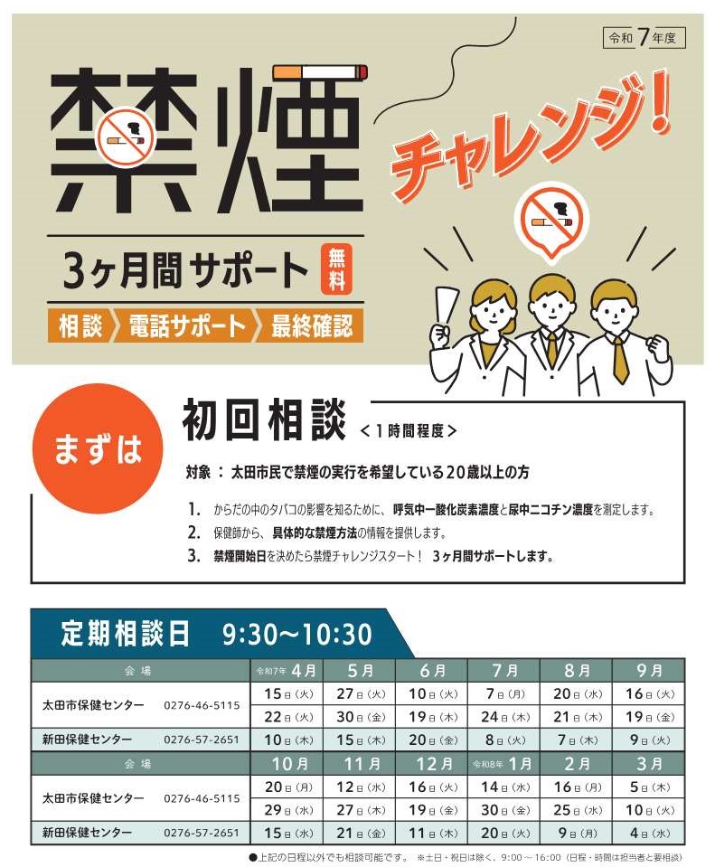 禁煙チャレンジの日程
