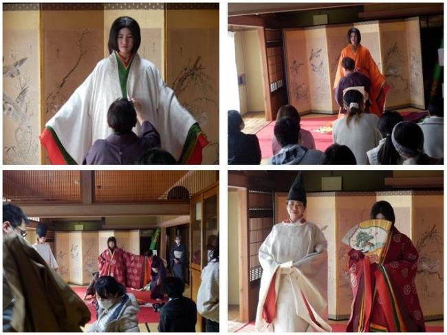 王朝装束着装実演