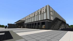 マインクラフトで作成したオープンハウスアリーナ太田の外観画像