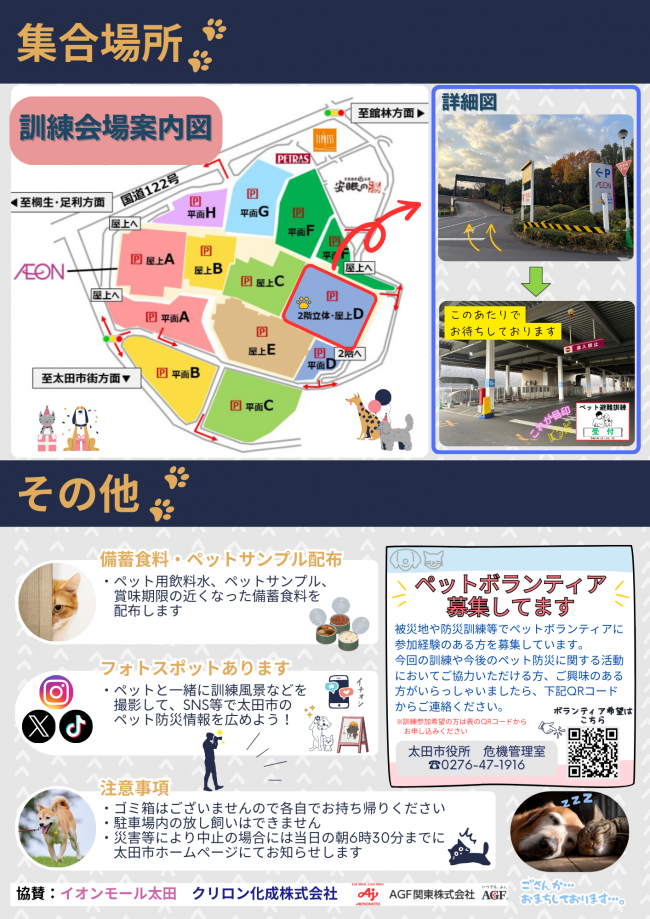 ペット避難訓練チラシ裏