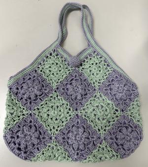 かぎ針編み(モチーフ接ぎのトートバッグ)