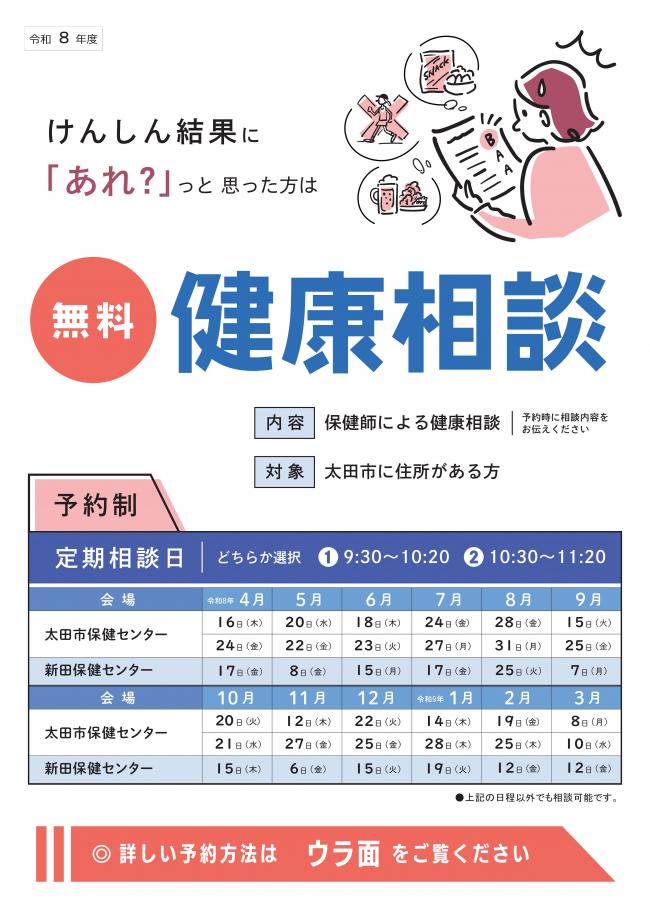 健康相談の日程