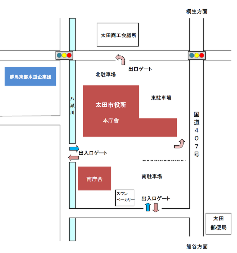 市役所駐車場案内の画像