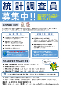 調査員募集チラシ