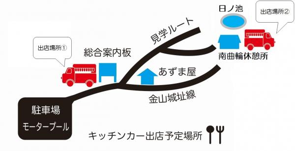 キッチンカー出店場所 イラスト