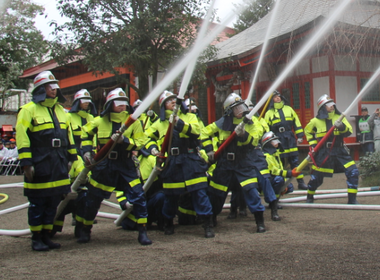 模擬火災訓練の画像
