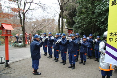 太田市消防団ラッパ隊　各種吹鳴で伝達をしますの画像