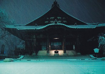 7．雪降る大光院（撮影場所6）の画像