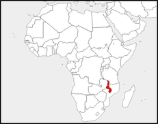 マラウイ位置図