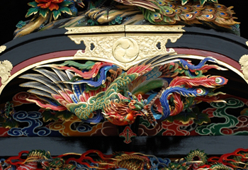 世良田祇園大門の屋台正面彫刻