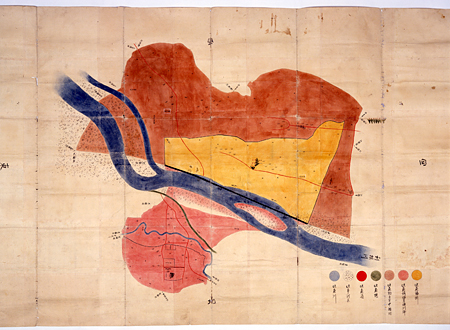 永徳寺の国境争論幕府裁許絵図