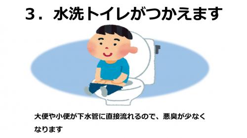 下水道の役割3 水洗トイレがつかえます