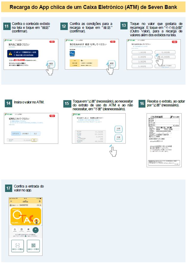 セブン銀行ATMからchiicaアプリへのチャージ方法画像2
