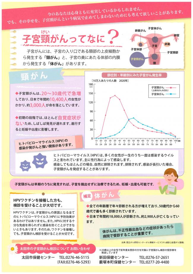 子宮頸がん検診パンフレット2枚目