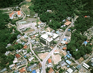 やぶ塚温泉全体の航空写真